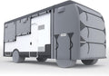 Oxford Fabric Class A RV Cover, 600D Oxford Camper Cover 33-37 ft Tearproof Waterproof Windproof Travel Trailer Cover