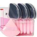 10Pcs Triangle Powder Puff Face Makeup,Setting,Black&Pink