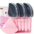 10Pcs Triangle Powder Puff Face Makeup,Setting,Black&Pink