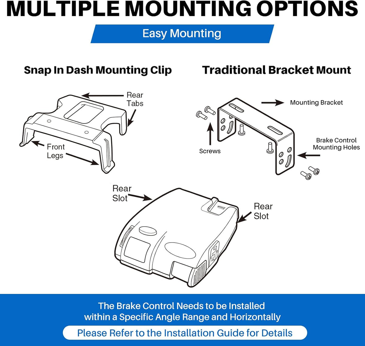90160 Proportional Trailer Brake Controller for 1-3 Axles