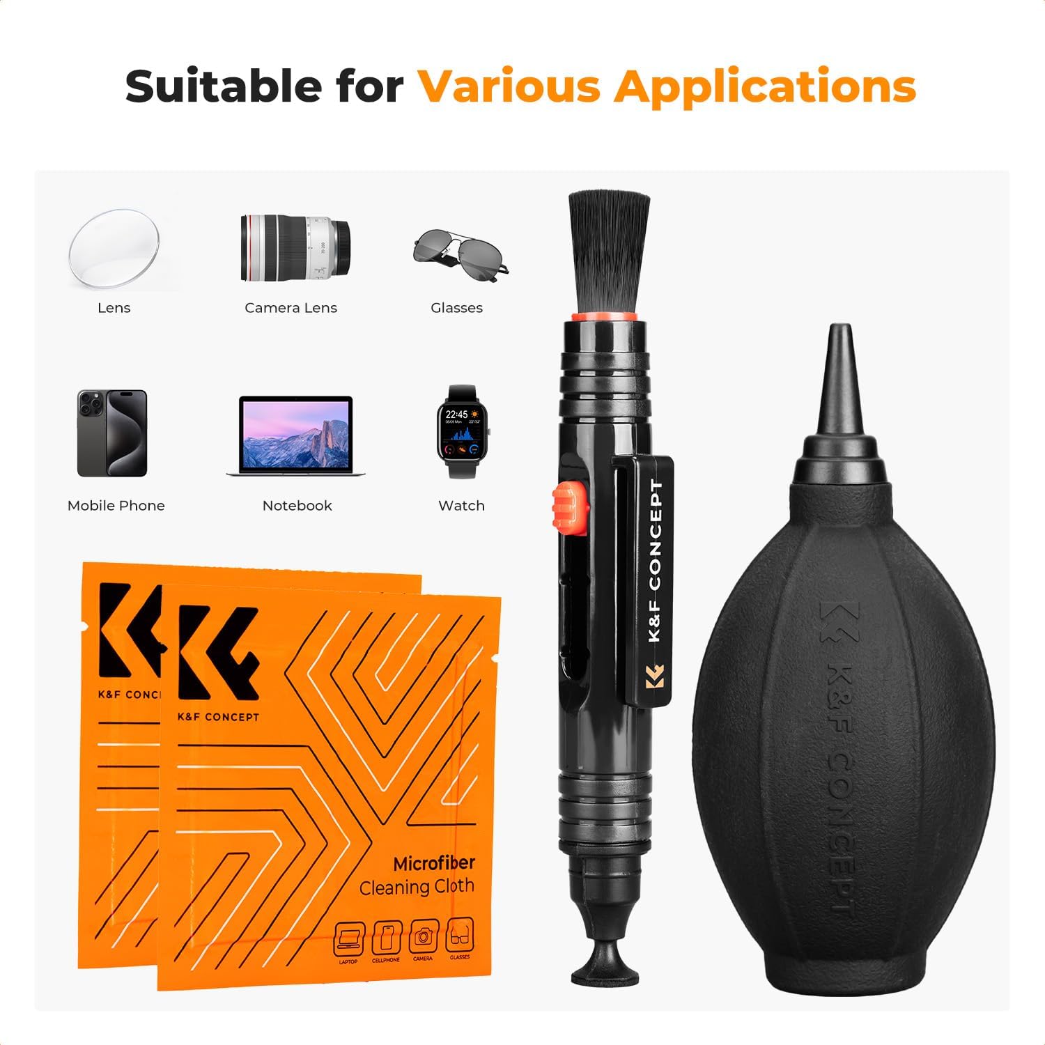 4 in 1 Camera Lens Cleaning Kit for Photography Beginner | Strong Blower, Multi Pen,Washable Reusable Microfiber
