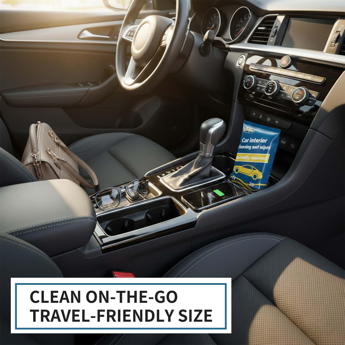 Car Cleaning Wipes, Multipurpose Vehicle Interior Surface Wipes, Soft Disposable Cleaning Cloth for Car Dashboard