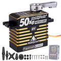 Waterproof 50KG High Torque RC Servo Brushless Motor 8.4V HV Servo Metal Gears Programmable for 1/7 1/8 1/10 1/12 RC