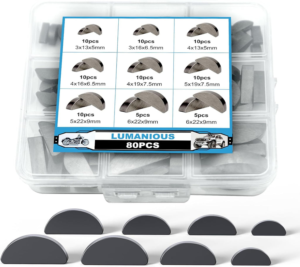 80pcs Woodruff Key Assortment Metric Set