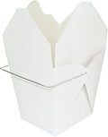 Chinese Take Out Food Boxes 32 Oz (1 Quart) 25 Pack - White