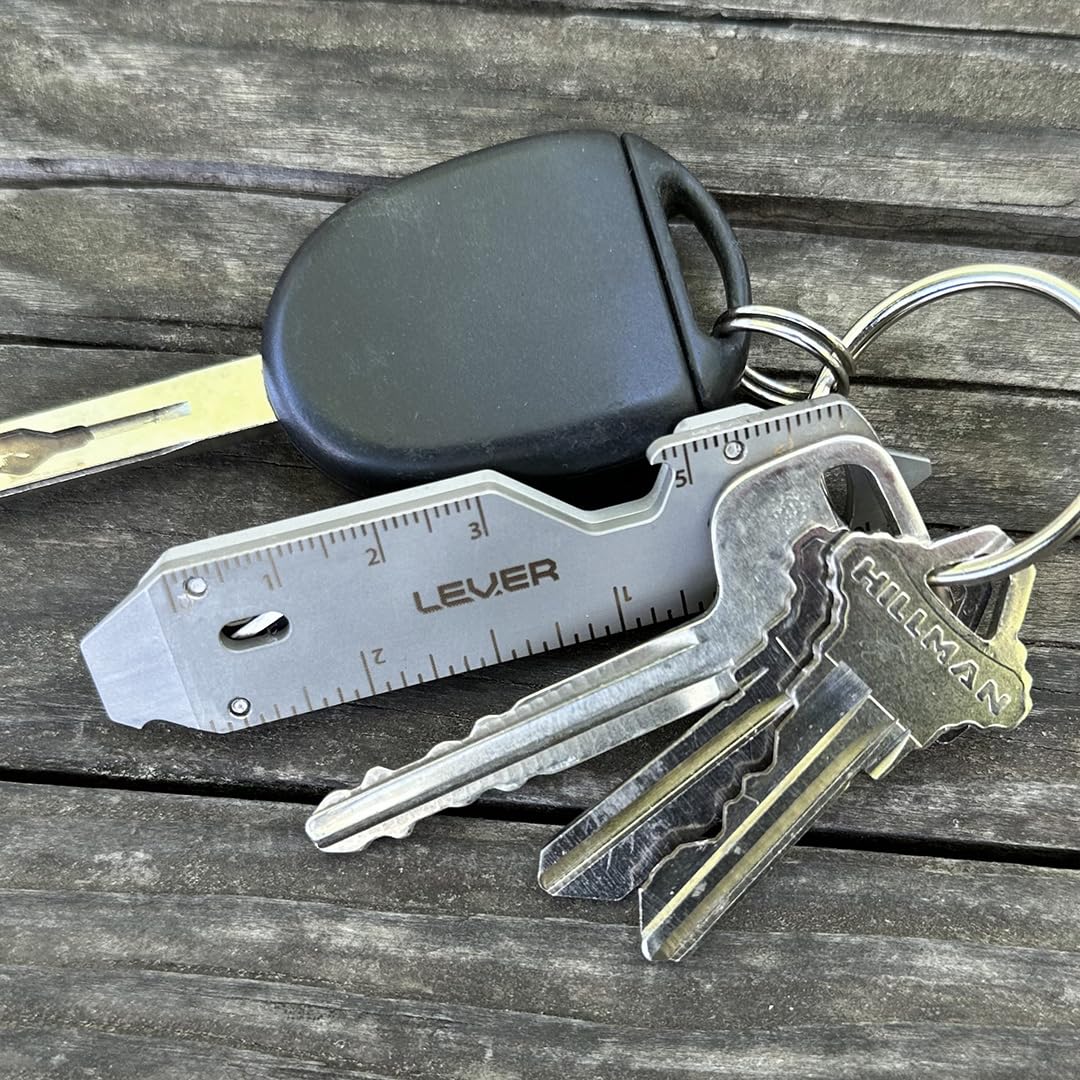 Edge XT - Mini Utility Knife Keychain Multitool w/ 10 Tools - Retractable Razor Blade Mini Box Cutter OTF Knife