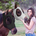 2 Pcs Horse Fly Mask with Ears, Soft Stretchy Horses Face Masks for Flies, Breathable Mesh Eye Cover, UV Protection