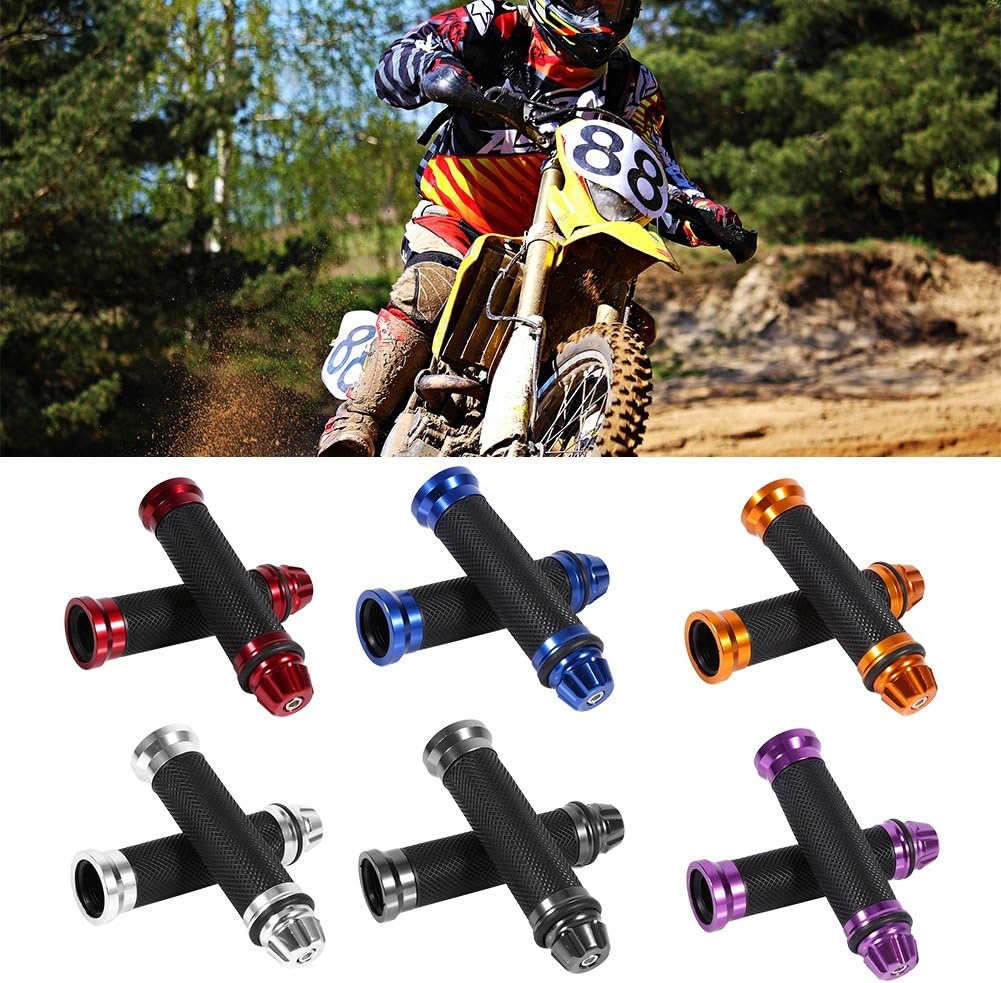 Motorcycle Dirt Bike Hand Grips Motocross Rubber Hand Bar End Cover for 7/8" 22mm Handlebar - 6 Colors (Gold) Seats