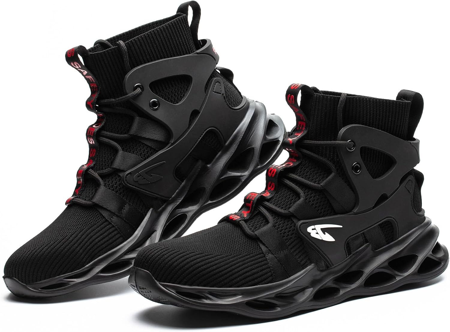 Work Safety Steel Toe Boots, Lightweight Breathable Industrial Construction Boots