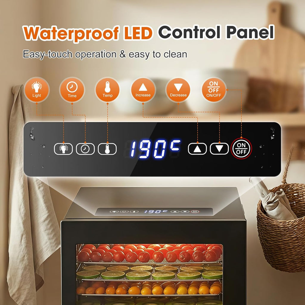 Food-Dehydrator Machine 12 Trays,1000W Meat Dehydrator for Jerky Beef Maker