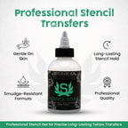Tattoo Stencil Transfer Gel – 4oz Tattoo Stencil Transfer Solution – Vegan-Friendly Stencil Gel – Fast-Drying and