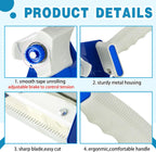3 Inch Wide Tape Gun, 4 Pack, Blue