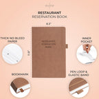 Reservation Book for Restaurant Host, Undated Hardcover, Terracotta