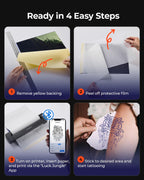 Tattoo Stencil Printer ITP06, 300DPI Wireless Thermal Tattoo Printer with 20 Transfer Papers, Tattoo Printers