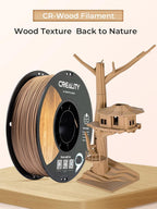 Wood Filament PLA 1.75 mm, Smooth Silk Texture, 1kg(2.2lbs)/Spool for 3D Printer