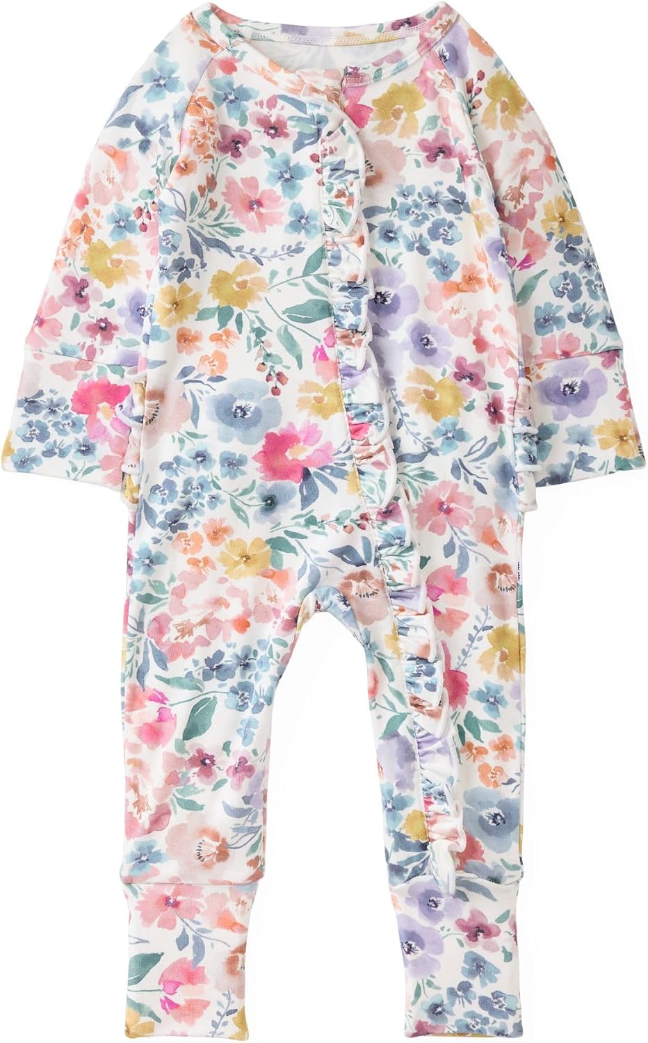 Ruffle Zippy, Pajamas, Viscose from Bamboo Baby Pajamas, Girls Sleepers, 2-Way Zipper