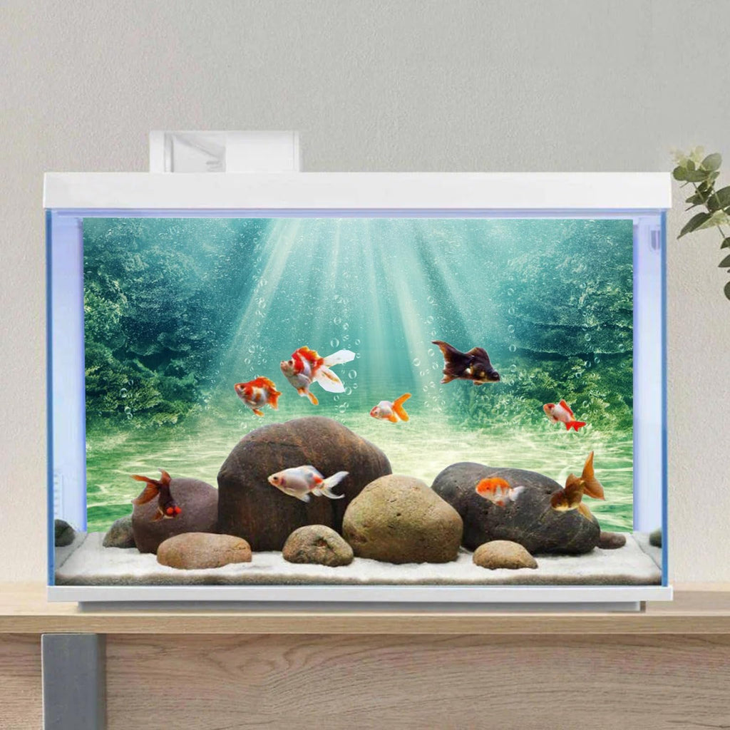 36x18 inches Aquarium Backdrop Underwater Ocean Floor Fish Tank Background