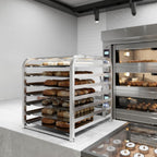 7-Pan Countertop Sheet Pan Rack, Full Size - 20.5 in. W x 24 in. D x 23 in. H, End Load, 3 in. Slide Spacing, NSF
