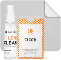 Lens Cleaner Spray Kit,Microfiber CleaningCloth,Glasses Cleaner | 60ml Mild Cleaning Liquid,High Density