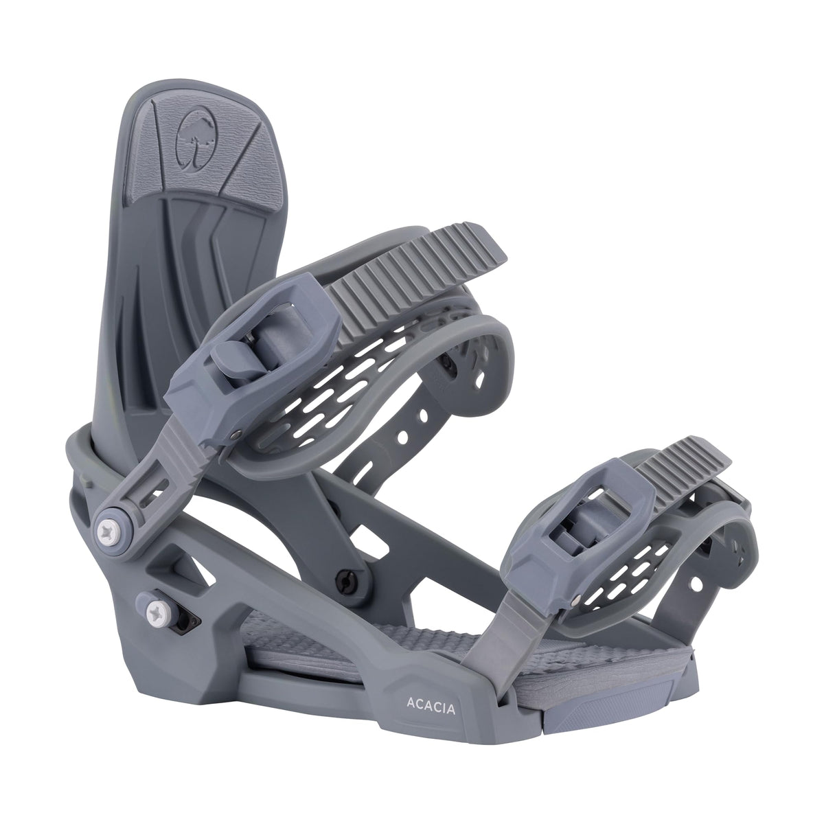 Acacia Womens Snowboard Bindings, M, Slate/Marshmallow
