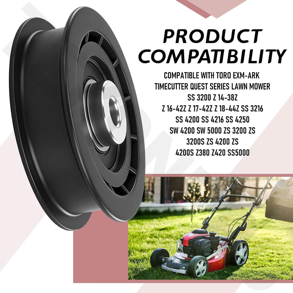 15280 Flat Hydro Drive Idler Pulley Replaces Toro, Exm-ark 106-2176