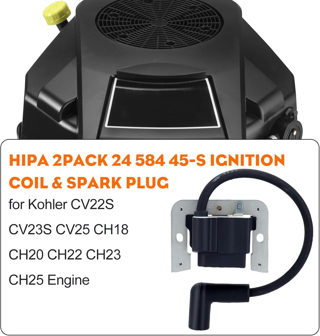 Hipa 24 584 45-S Ignition Coil Replace Kohler 24-584-01 24 584 01-S