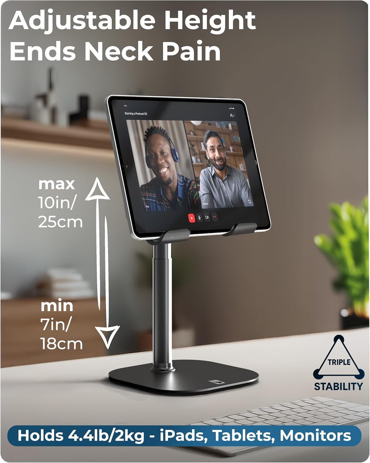TabHolder Tablet Holder, iPad Stand for Desk, Portable Monitor Stand