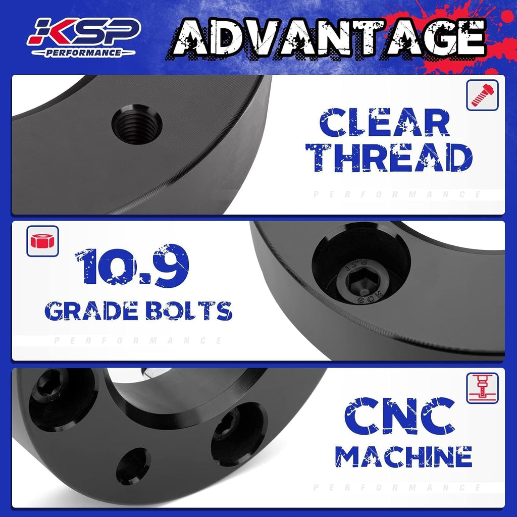 KSP 2.5" Front Leveling Lift Kits for F150 2004-2026, 2.5in Chassis Level Kit Compatible With Expedition 2003-2018, Mark LT, 2pcs Auminum Suspension Strut Spacers Work On shock Absorber
