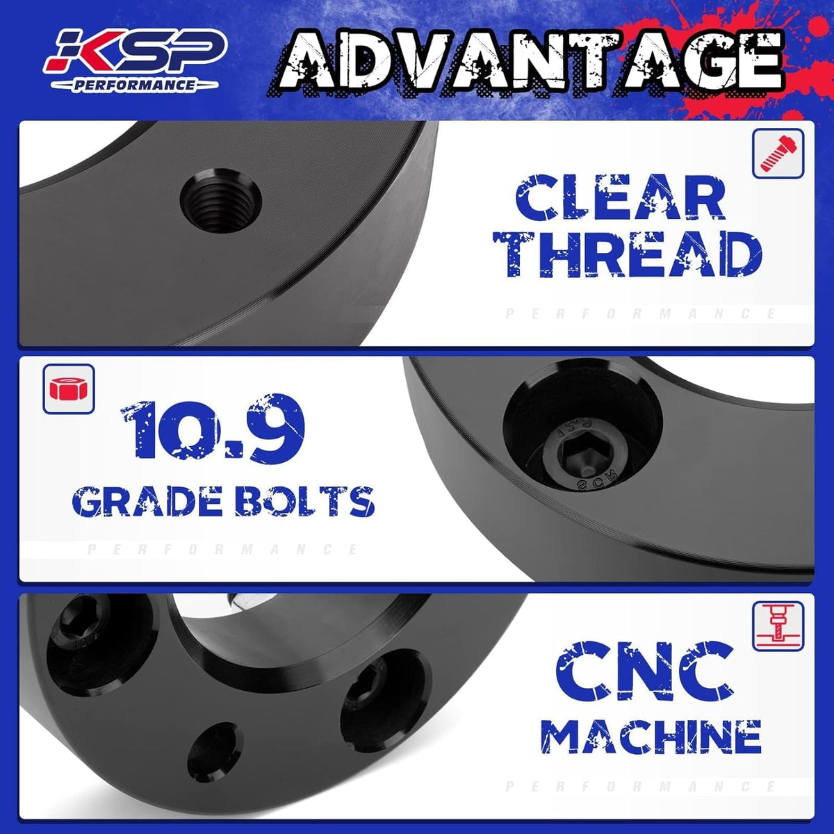 KSP 2.5" Leveling Kits for Ram 1500 2009-2026, 2pcs Front Aluminum Spacer