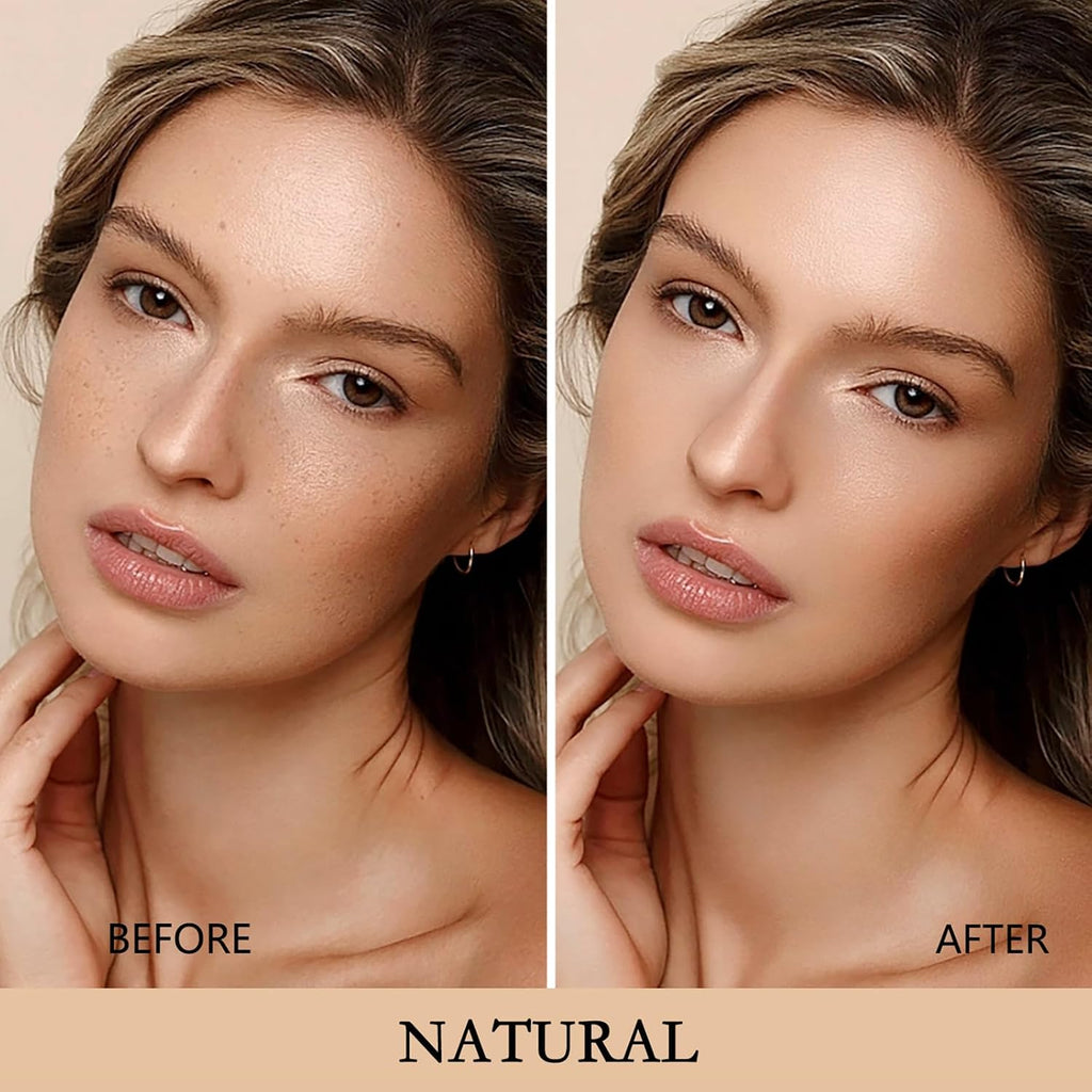 Cushion Foundation Concealer for Women, Face Makeup Air Cushion CC Cream Foundation for Mature Skin, Even Skin Tone