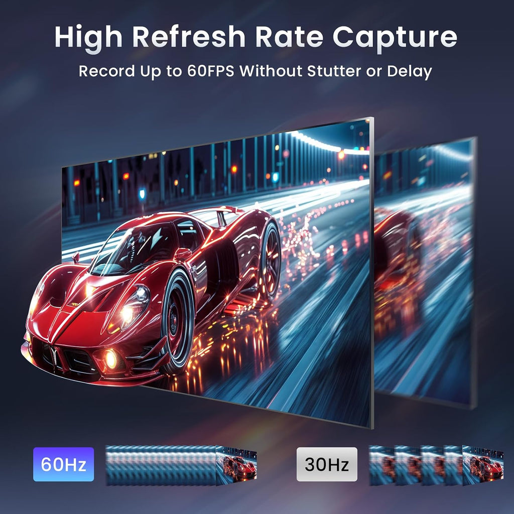USB 3.0 HDMI Capture Card, 2K30 FPS Capture with 4K Pass-Through | 2K30FPS/1080P60 capture & streaming with ultra-low