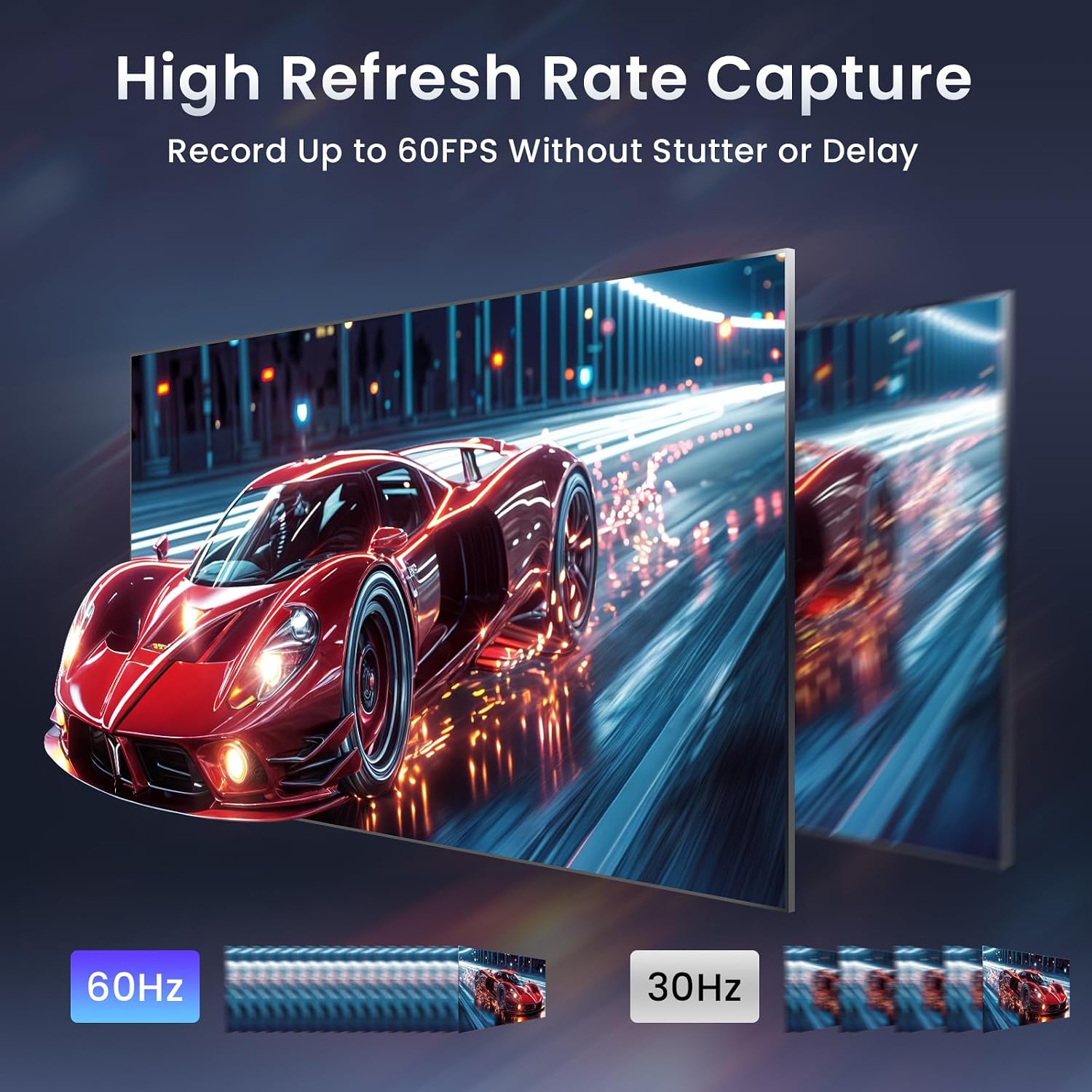 USB 3.0 HDMI Capture Card, 2K30 FPS Capture with 4K Pass-Through | 2K30FPS/1080P60 capture & streaming with ultra-low