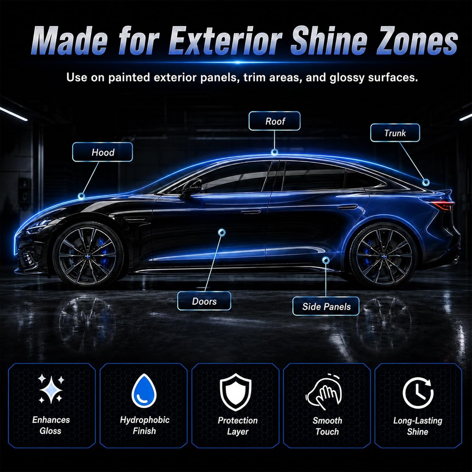 Car Ceramic Coating for Cars, Shiny Car Stuff Car Wax, 17.5 oz | Quick Effect Coating Agent for Car, Long-lasting