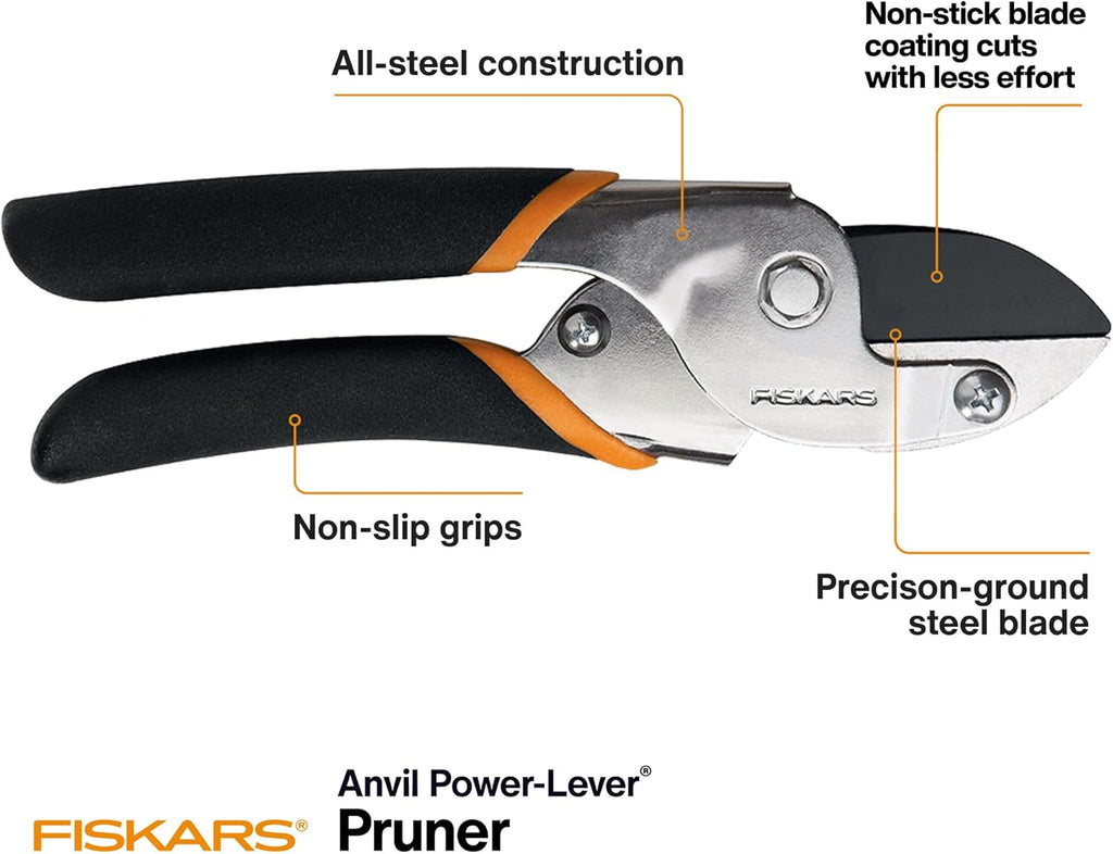 Anvil Pruner, 5/8-Inch Cut Capacity Branch Cutter with Power-Lever Technology That Provides More Cutting Power, Best