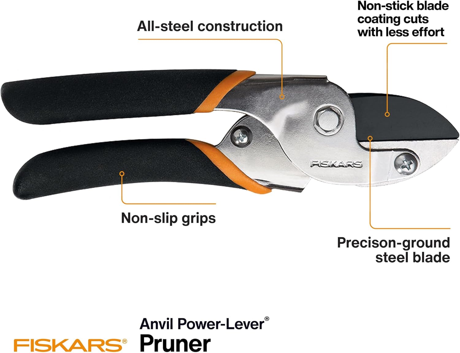 Anvil Pruner, 5/8-Inch Cut Capacity Branch Cutter with Power-Lever Technology That Provides More Cutting Power, Best