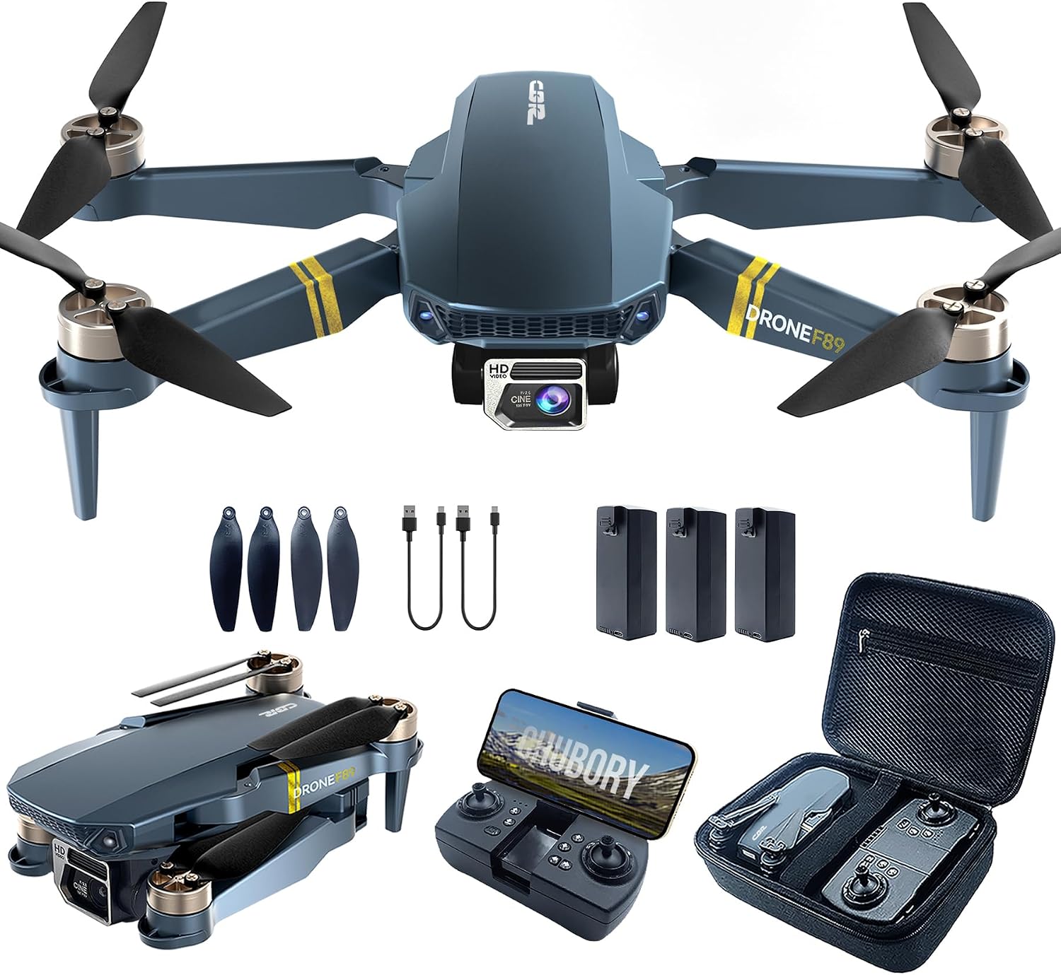 2650 ft Control Range 4K Drone with Camera for Beginners–84 min Flight Time 3 Batteries, WiFi Quadcopter Brushless