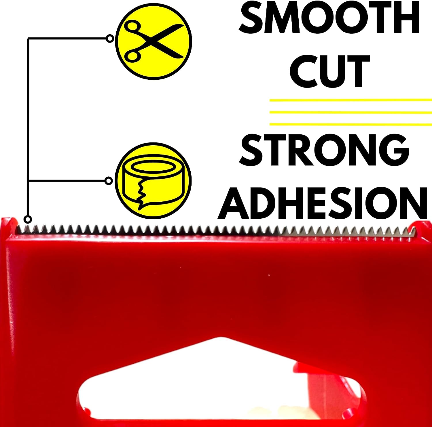 Packing Tape with Dispenser Heavy Duty Shipping Refill Clear Packaging Gun Strong Mailing Moving Supplies Box Sticky