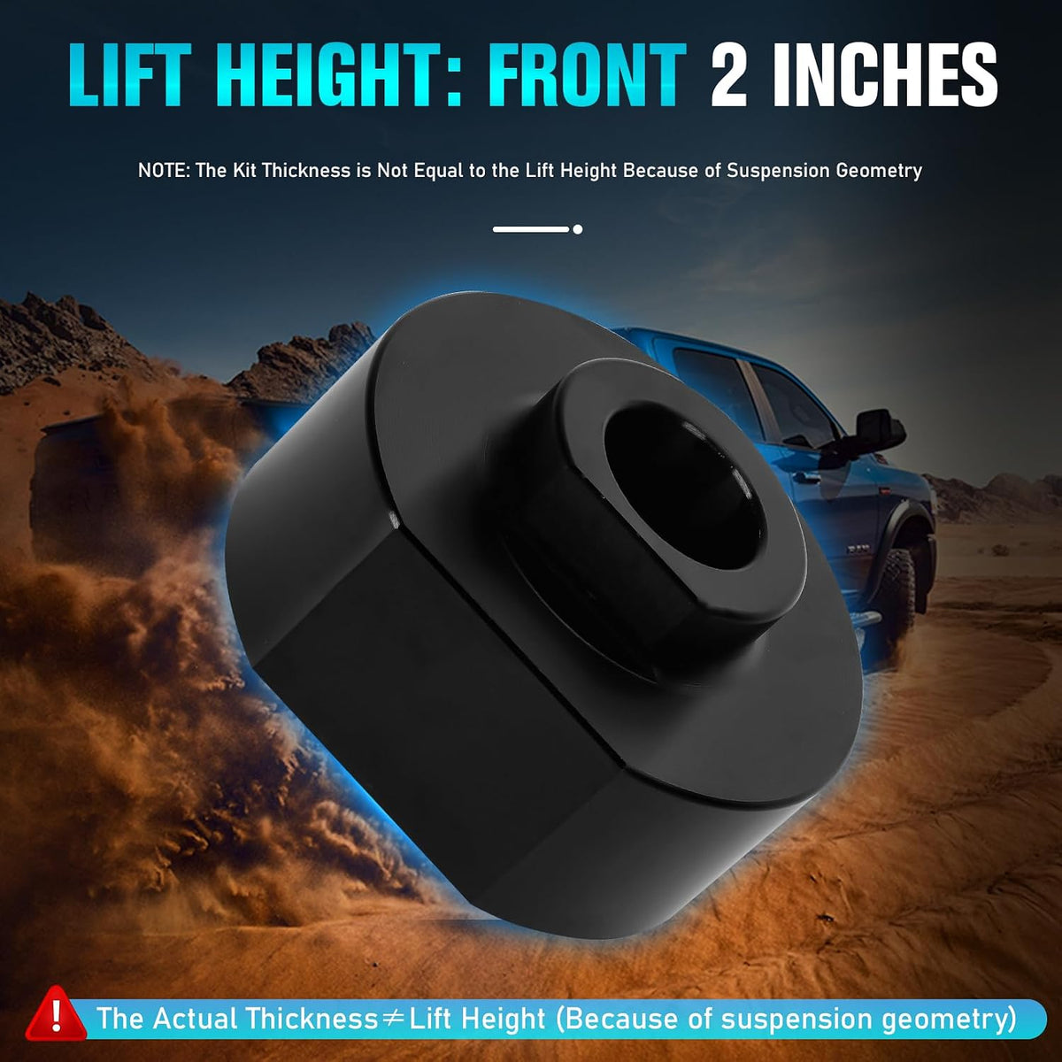 Autsurles 2" Front Leveling Kit for Ford Ranger / Bronco / Explorer 2WD - Spring Lift Spacers with 3/4" Stud Extenders
