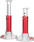 T43004 Torin Aluminum Jack Stands with Locking Support Pins: 3 Ton (6,000 lb) Capacity, Red/Silver, 1 Pair