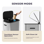 16 Gallon / 60L Kitchen Trash Can, Motion Sensor Trash Bin with Lid