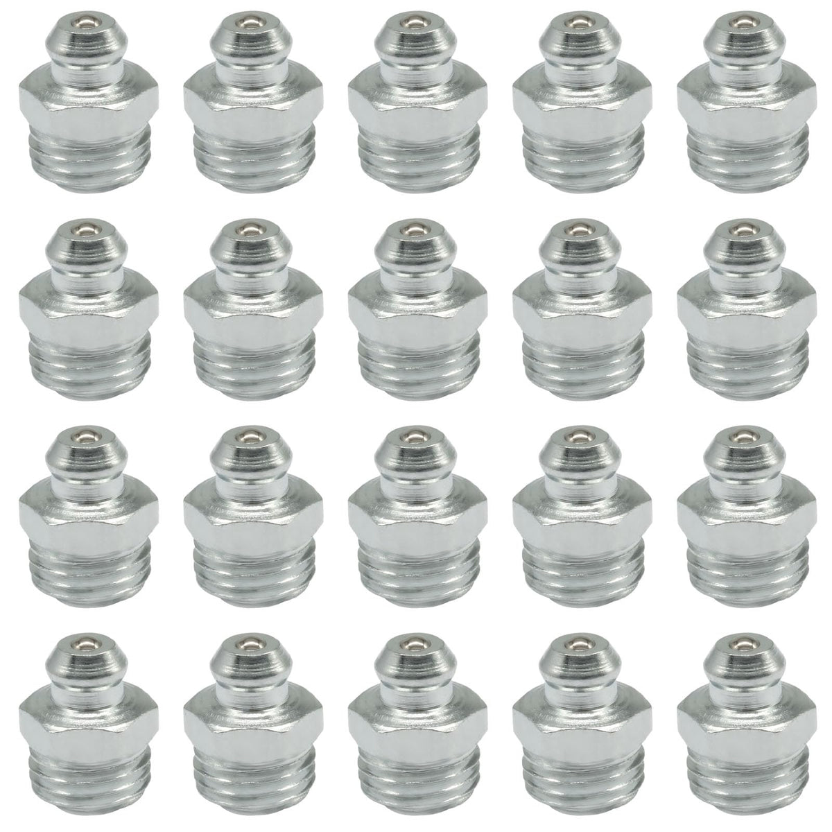Cionyce 20 Pcs M10 Hydraulic Grease Fitting Kit, 10mm x 1mm