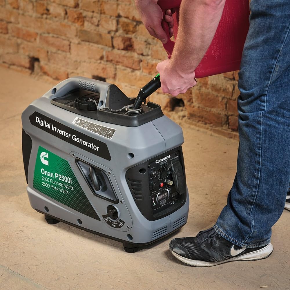 Onan P2500i Portable Digital Inverter Generator, 2200 Running Watts with 2500 Peak Watts, Perfect for Home, Camping