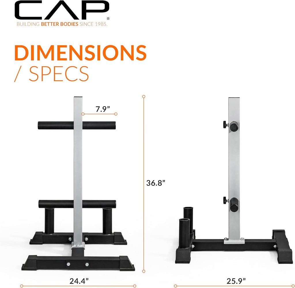 Olympic Bumper Plate Tree Rack with Barbell Holders, Heavy-Duty Weight Plate Storage Rack for Home Gym, Steel Olympic