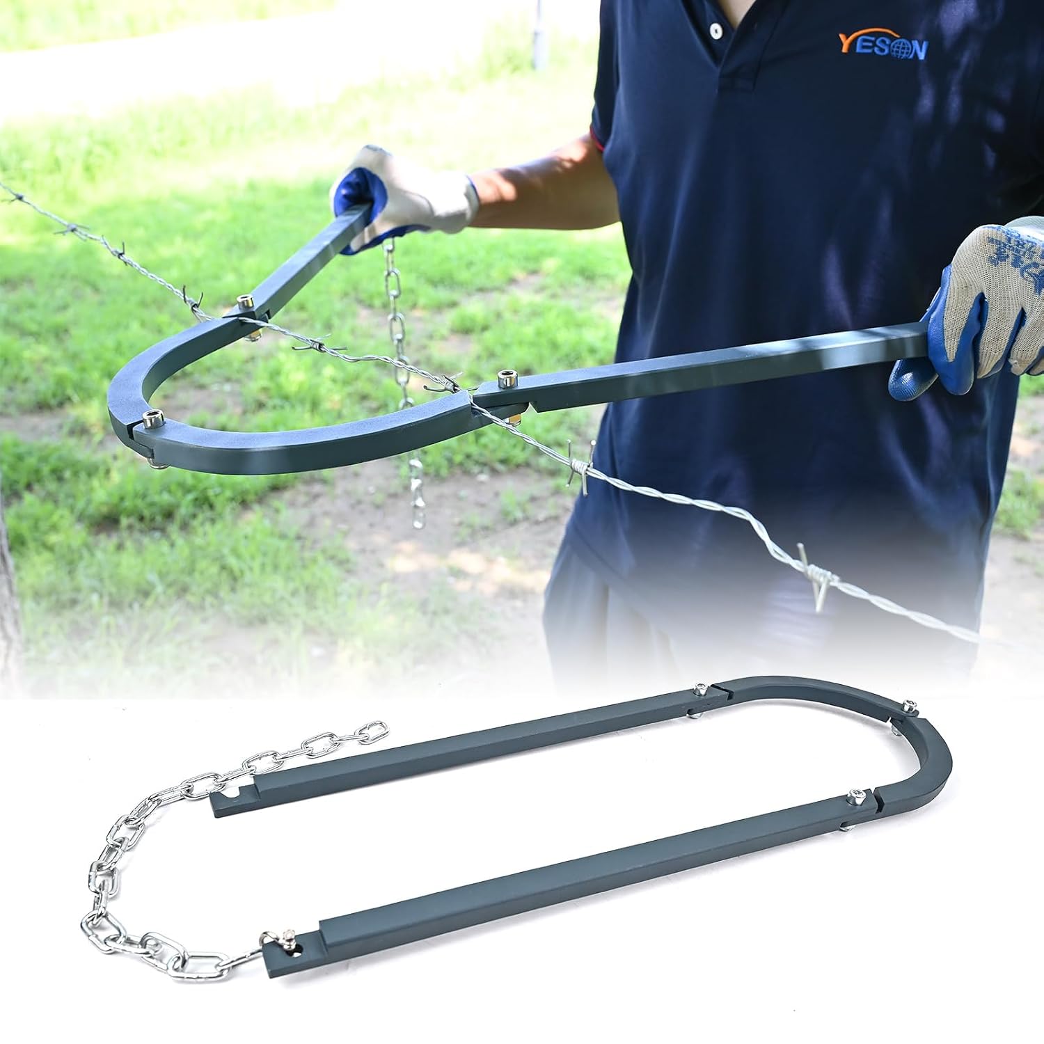 Heavy-Duty Fence Repair Tool, Fence Stretcher Tool for Fast Repairs (6.8 lbs), Farm Fence Tightening Tool for Barbed