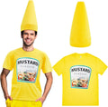 Halloween Yellow Mustard Red Ketchup Costume Matching Group T-shirt and Hat Halloween Couple Costume