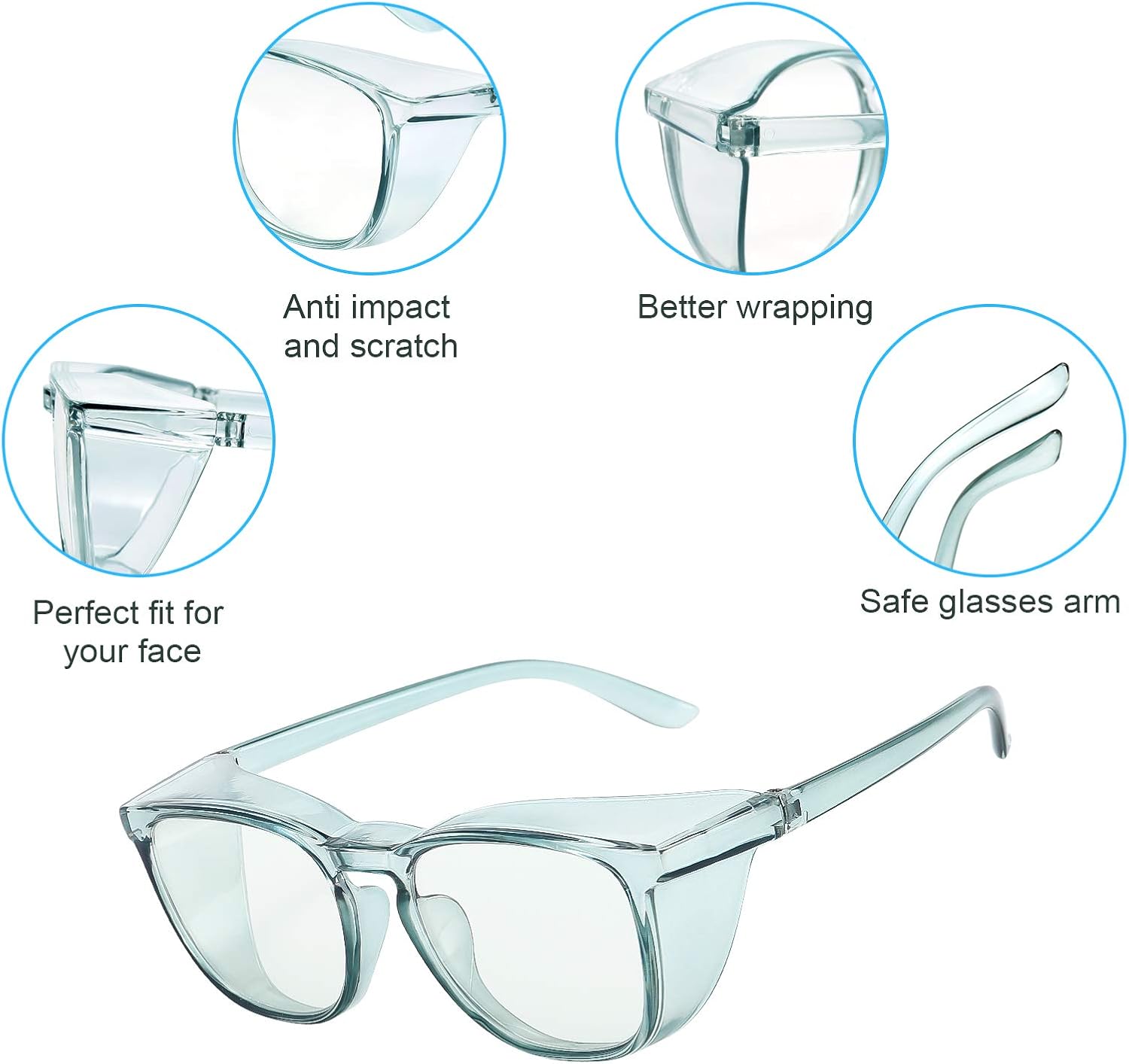 Safety Glasses Goggles for Women Girls Anti Fog Protective Eyewear Glasses | women's cute anti blue-light dust