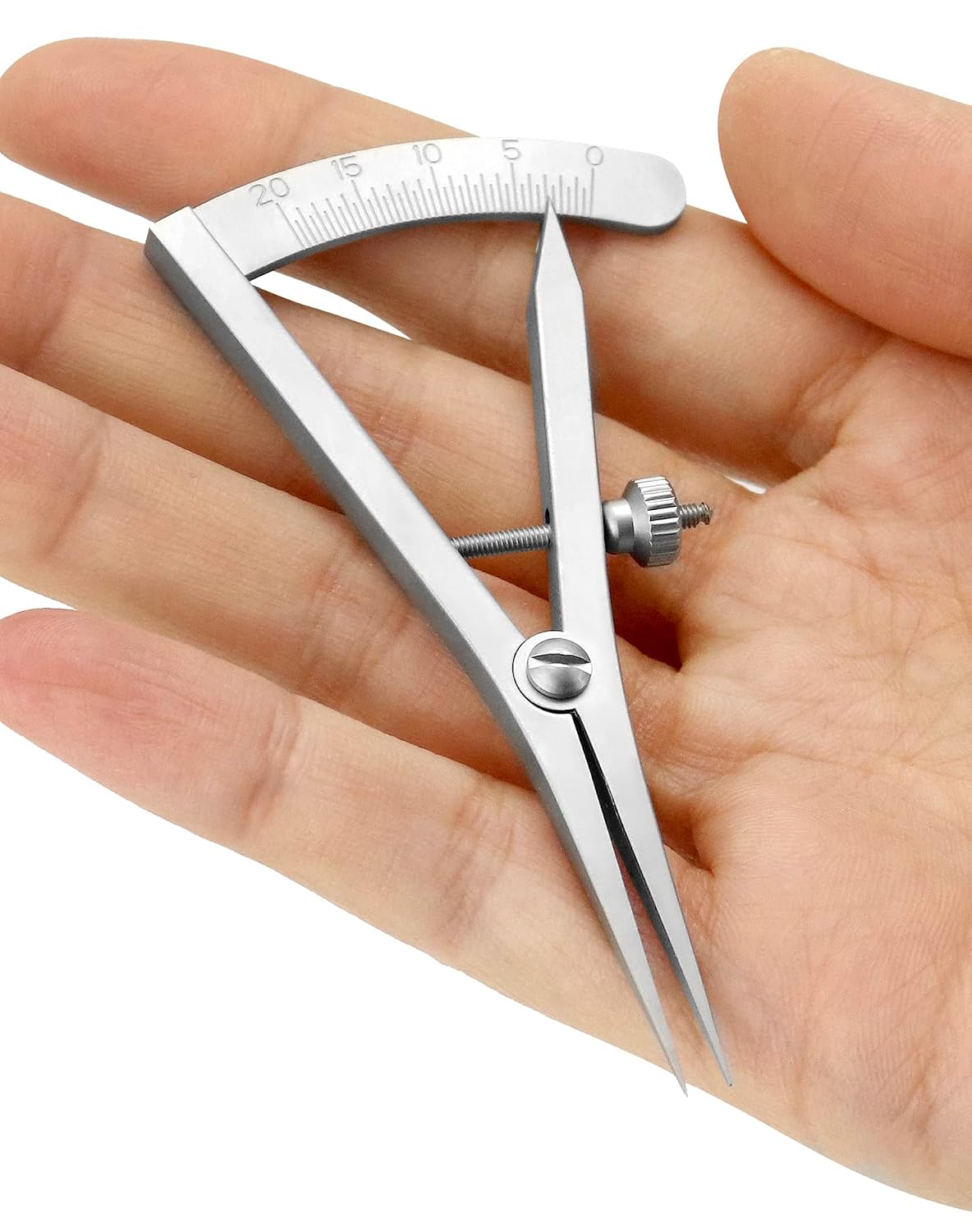 3.5" Adjustable Marking Gauge Mini Edge Press, Professional Carpenter Pencil Compass, Precision Spring Dividers