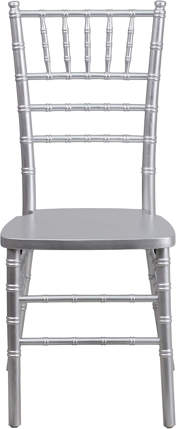 2 Pack HERCULES Series Silver Wood Chiavari Chair