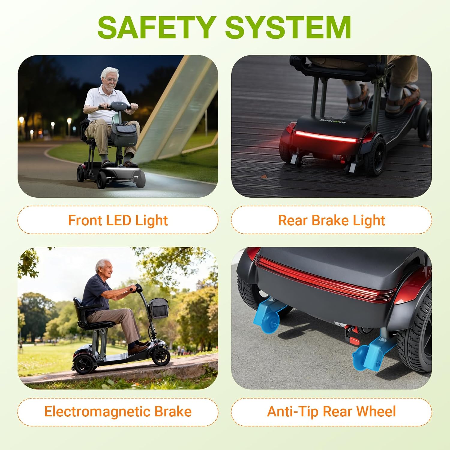 Folding Mobility Scooter for Seniors & Adults, Portable, 44Lbs