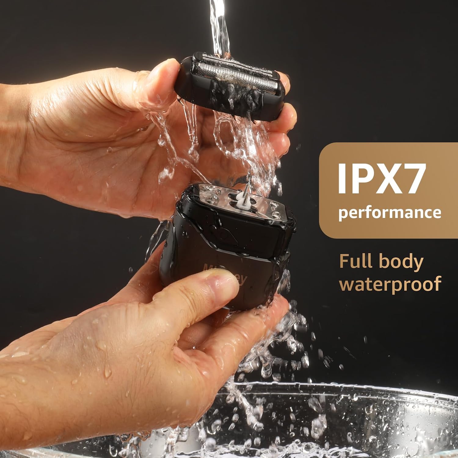 Electric Foil Shavers for Men: IPX7 Waterproof - Magnetic Cover | Mini Razor for Travel - Face Shaver with LED